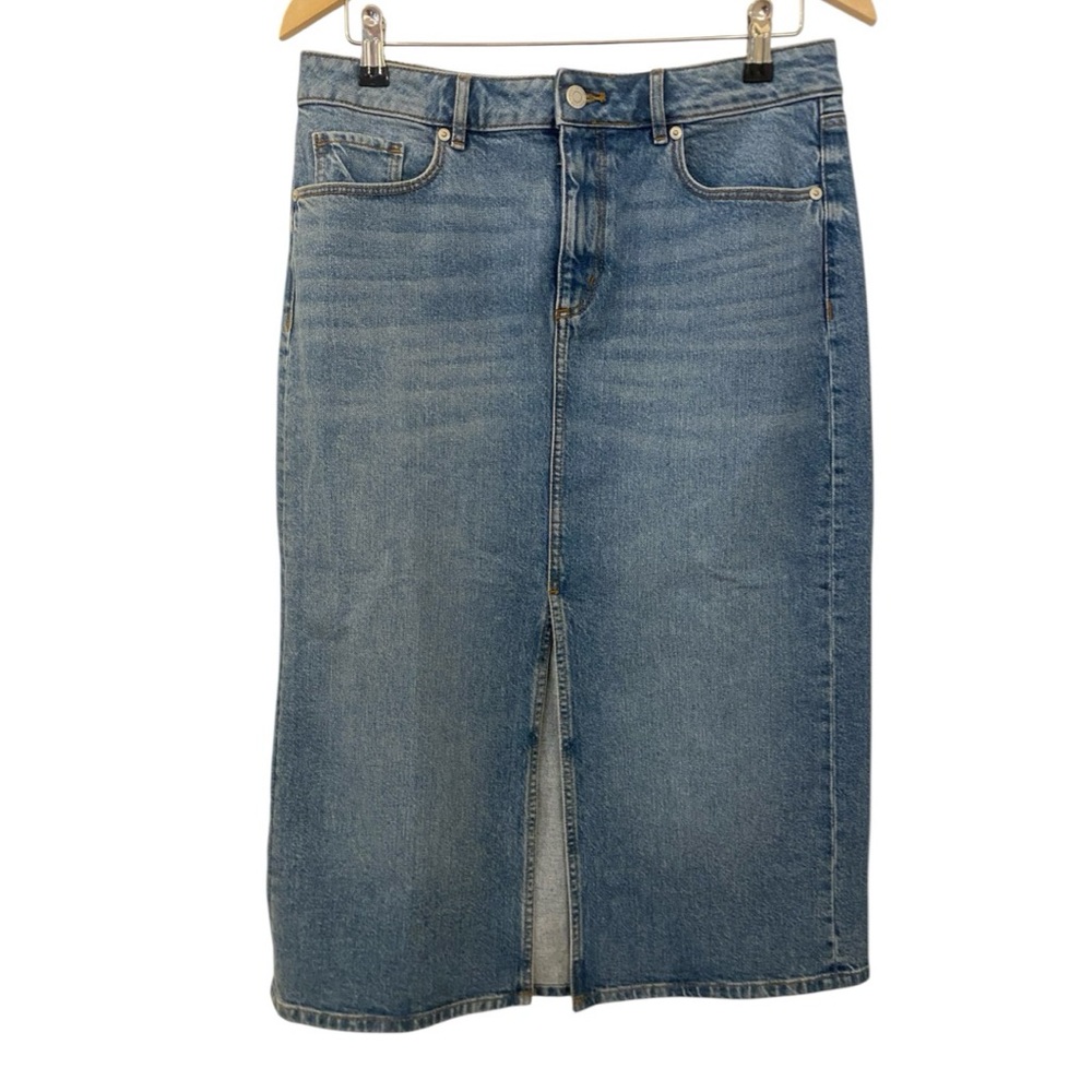 LOFT Blue Denim Pencil Skirt